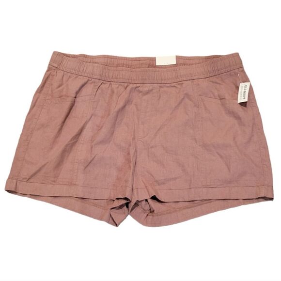 OLD NAVY High-Waisted Linen-Blend Utility Shorts 3.5-inch   XXL Lark NWT - Picture 3 of 7
